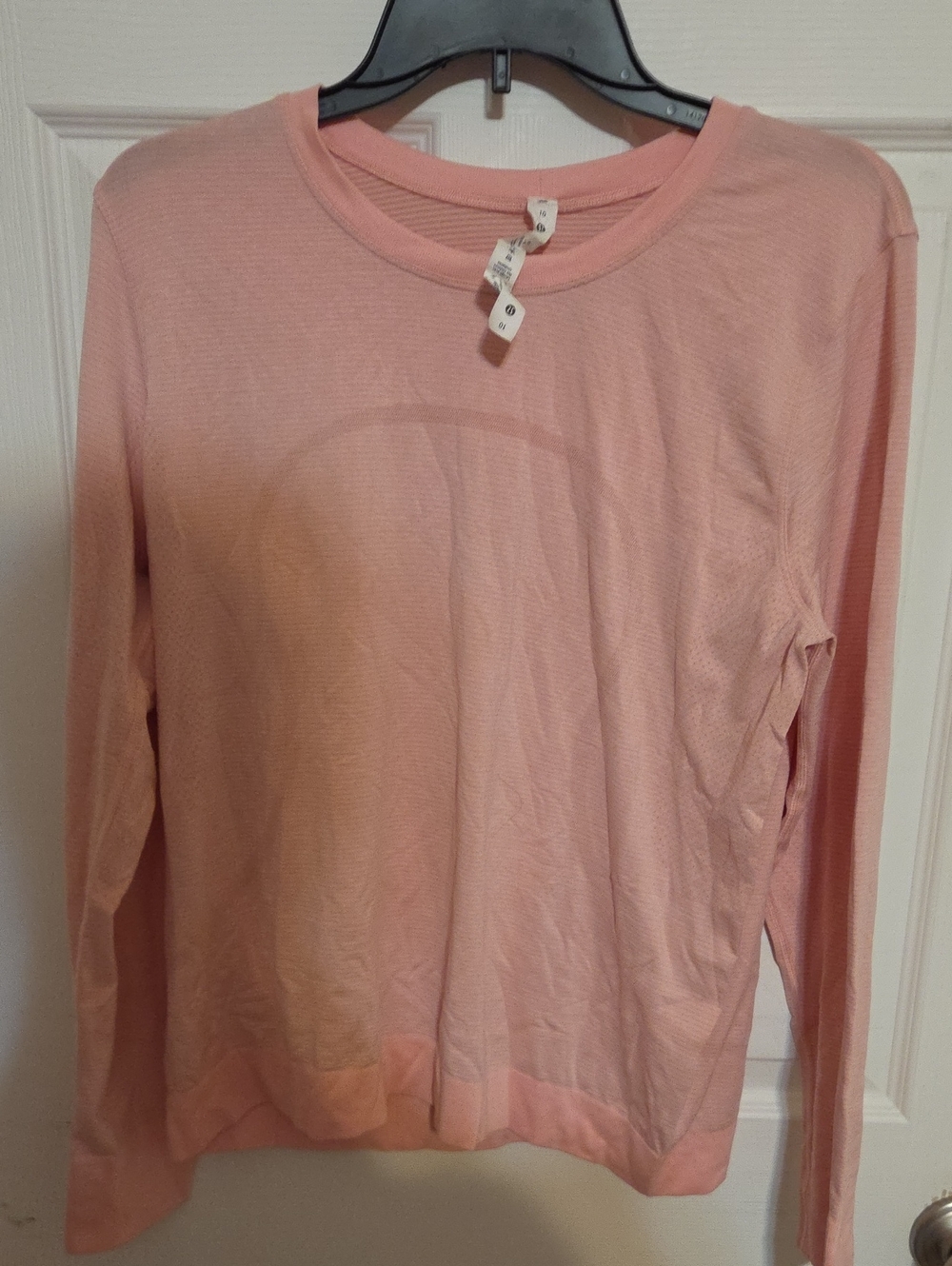 lululemon athletica Pale Pink Long-Sleeve Crew Top